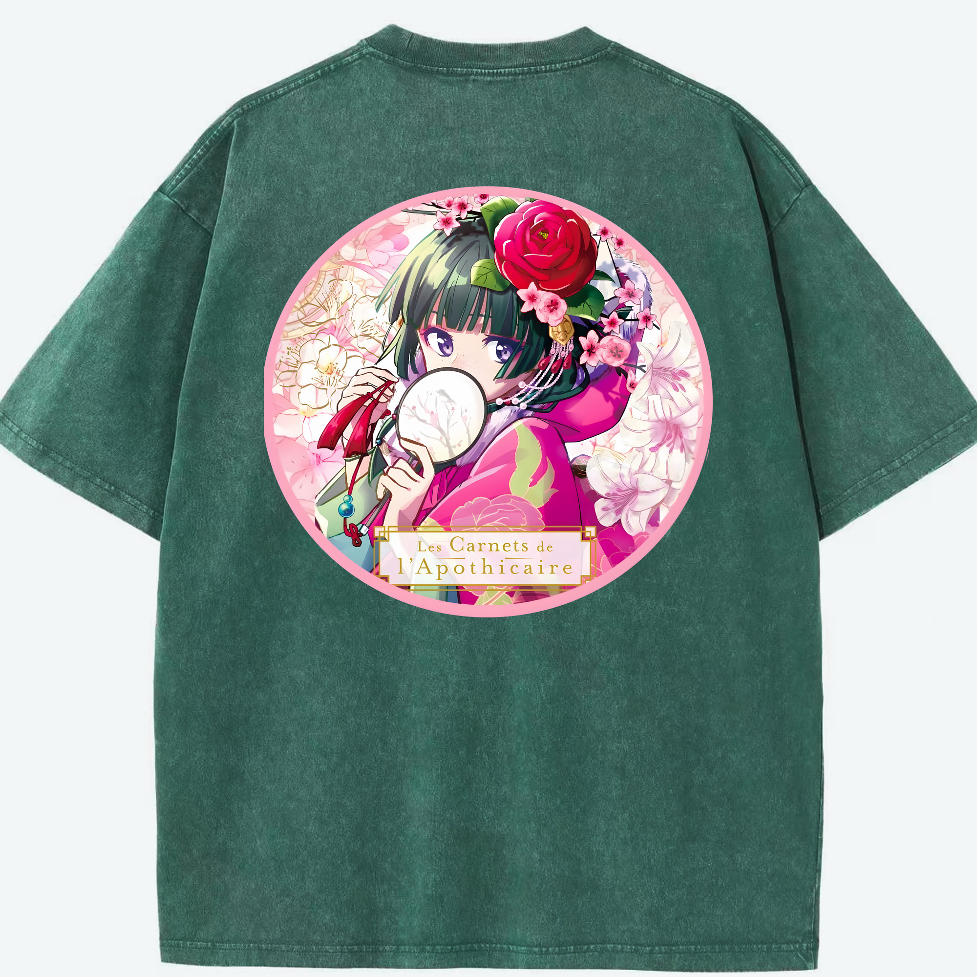 （画像用） 薬屋のひとりごと The Apothecary Diaries 綿100% ヴィンテージ風 半袖Tシャツ（背面プリント）
